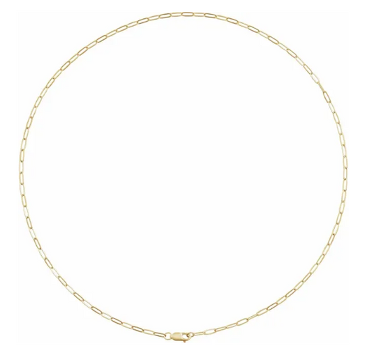 CH1099:708:P 14K Gold Filled Paperclip Chain