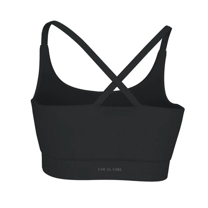 L5140002 Local Girl Sports Bra Top - Black
