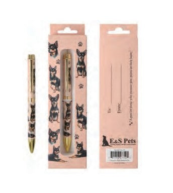736-11 Black Chihuahua Pen