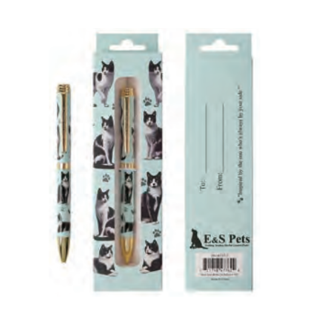 737-3 BLK WHITE CAT PEN
