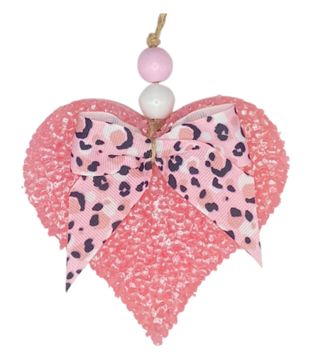 BEADED HEART FRESHIE LT PINK Sweet Elegance Scent