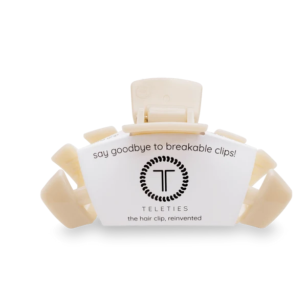 TT-CL01-003 Teleties Large Claw Clip Almond Beige 0
