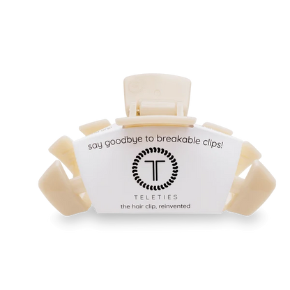 TT-CL01-003 Teleties Large Claw Clip Almond Beige 0