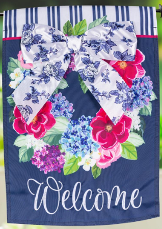 AP34DCAHF325 Evergreen Chinoiserie Bow House Flag