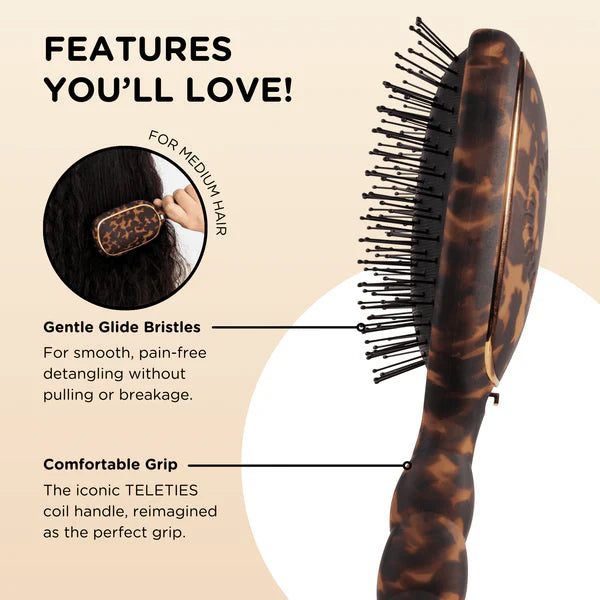 TT-DET-M Teleties Detangling Brush for Medium Hair