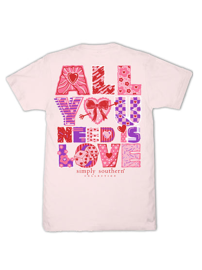 SS-LOVE-ROSY Simply Southern Love Short Sleeve T-Shirt