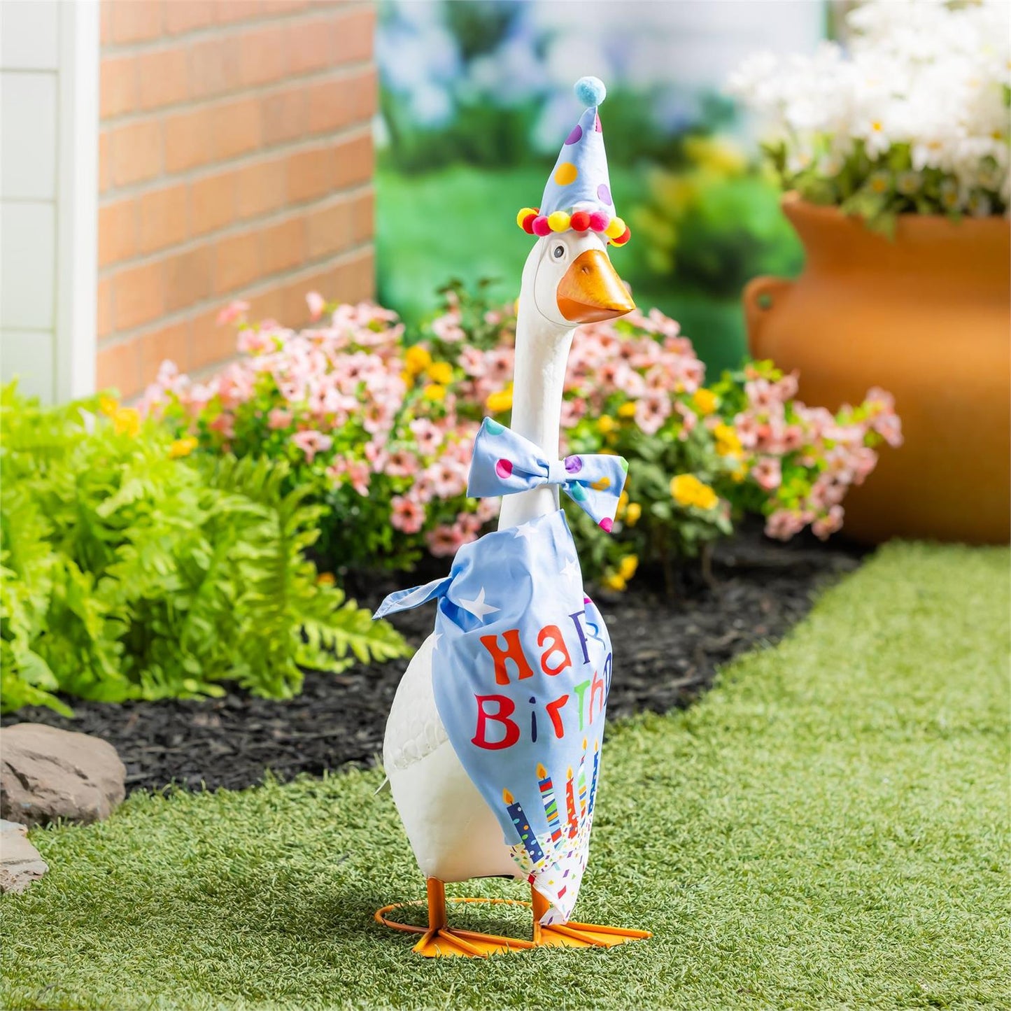 TD6R2GS25 Evergreen Porch Goose Birthday Boy Outfit