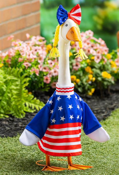 TDCDRGS25 Evergreen Porch Goose Patriotic Dress Outfit