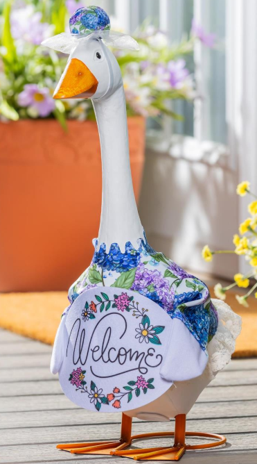 TDDTXGS25 Evergreen Porch Goose Hydrangea Dress