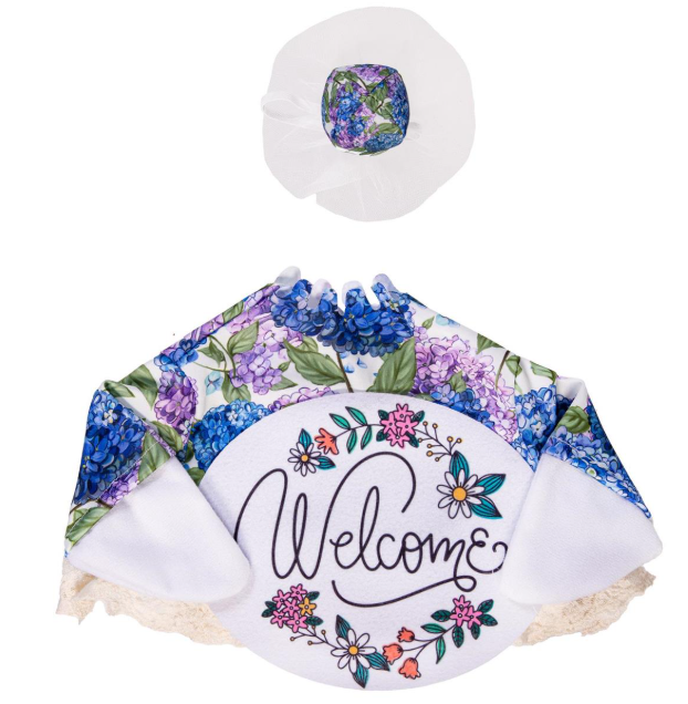 TDDTXGS25 Evergreen Porch Goose Hydrangea Dress