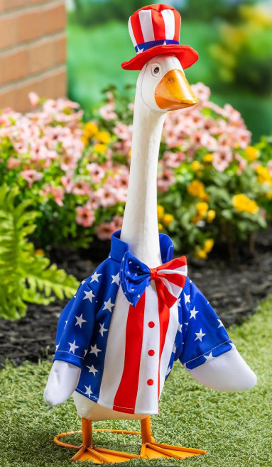 TDF4GGS25 Evergreen Porch Goose Patriotic Suit