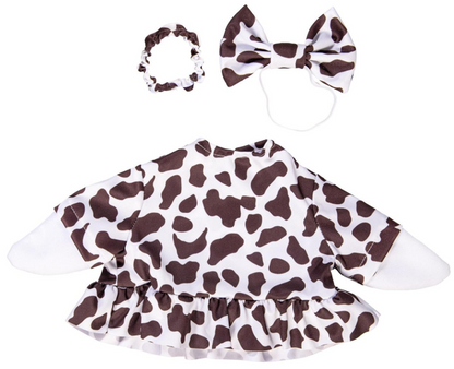 TDW83GS25 Evergreen Porch Goose Cow Gown Outfit