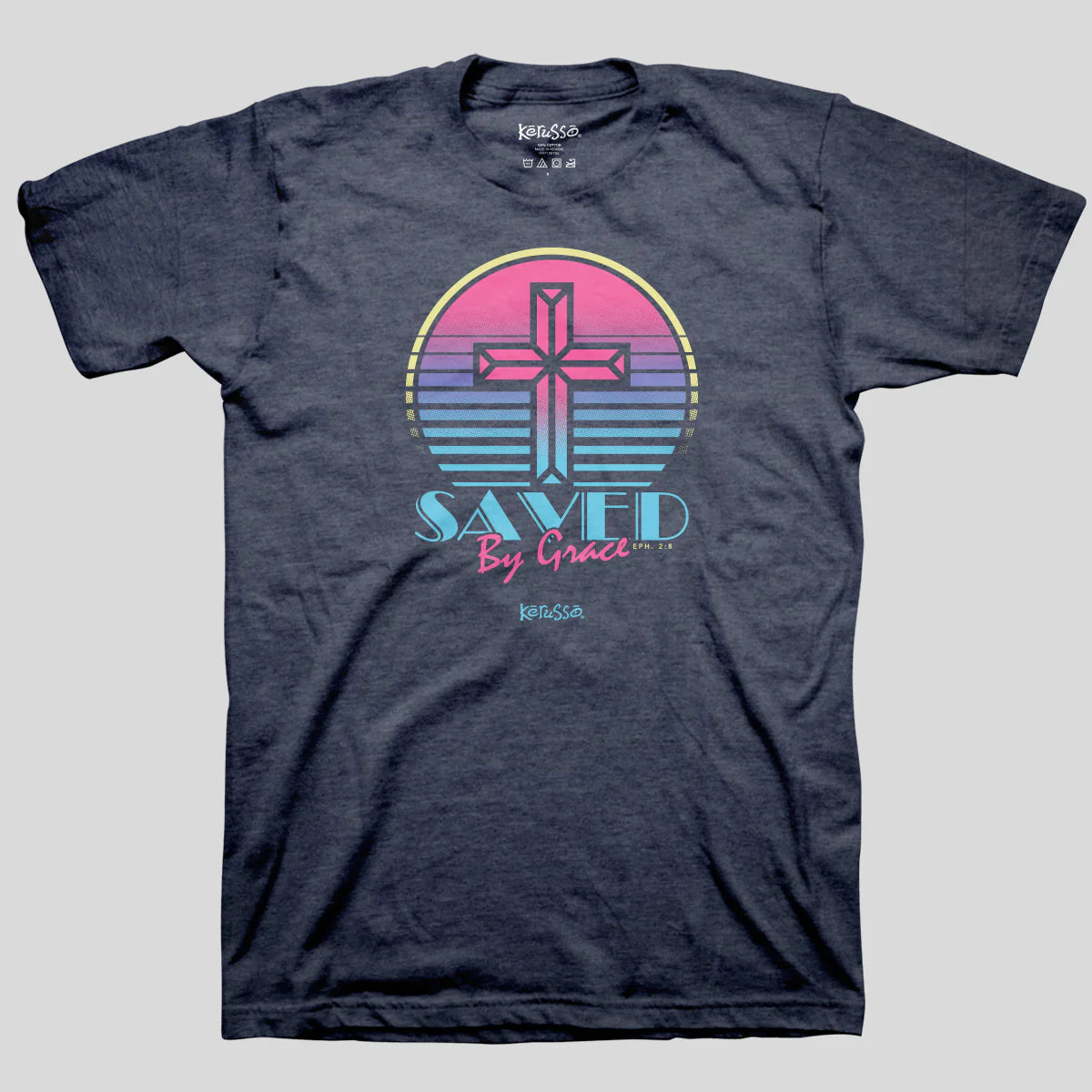 APT5261 Kerusso Women's T-Shirt Saved By Grace Cross