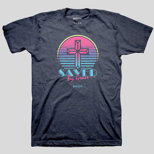APT5261 Kerusso Women's T-Shirt Saved By Grace Cross