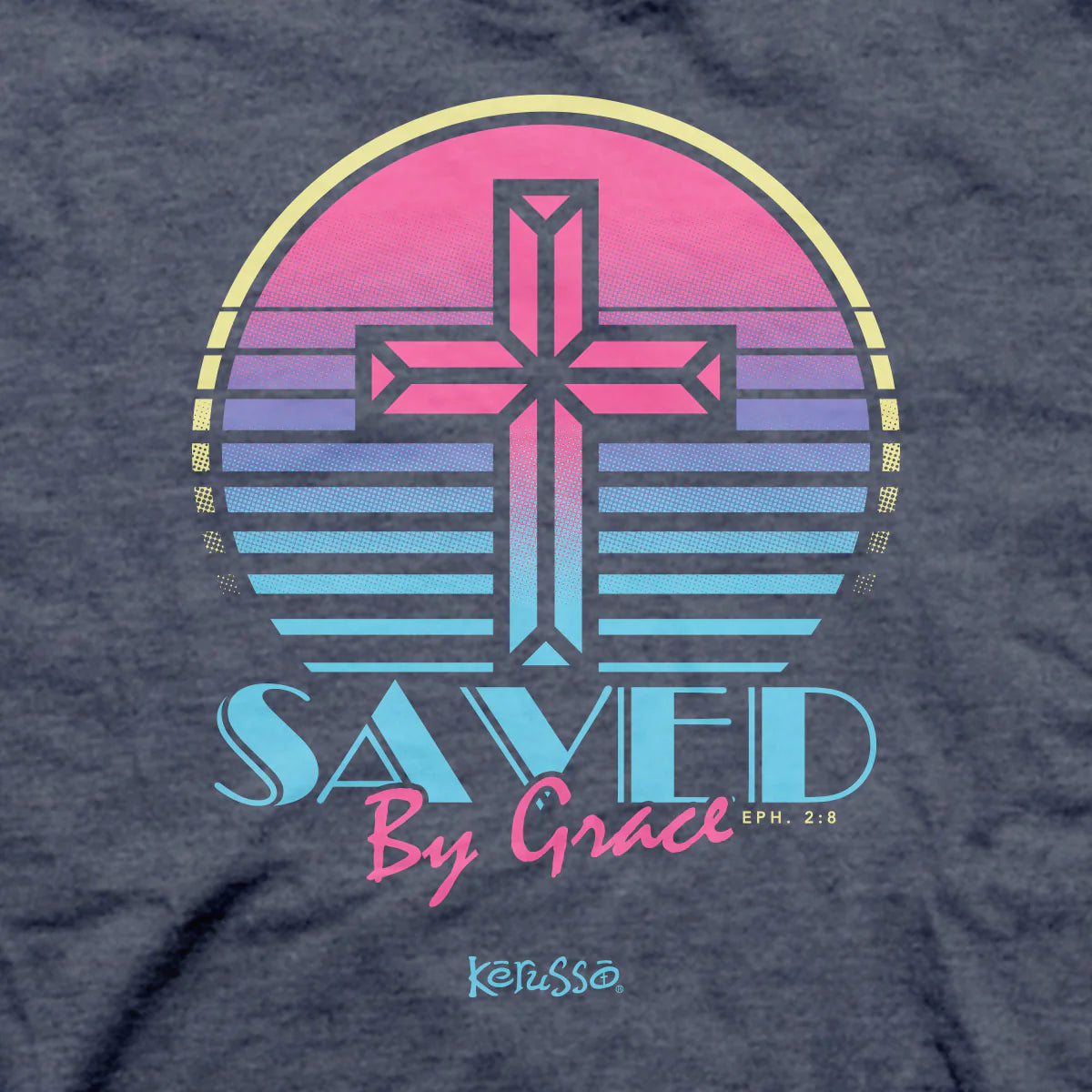 APT5261 Kerusso Women's T-Shirt Saved By Grace Cross