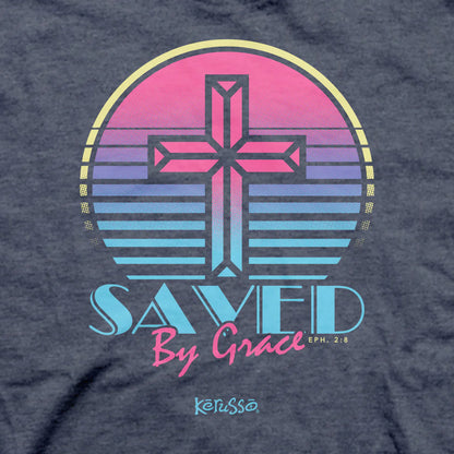 APT5261 Kerusso Women's T-Shirt Saved By Grace Cross