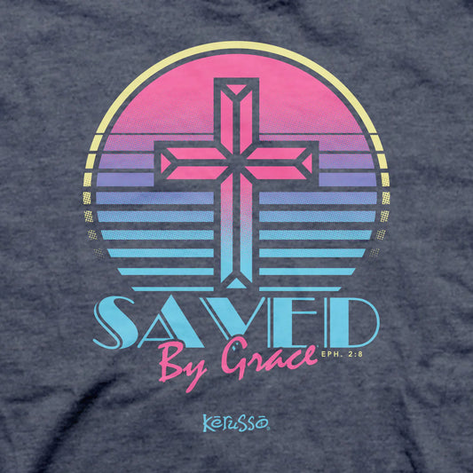 APT5261 Kerusso Women's T-Shirt Saved By Grace Cross