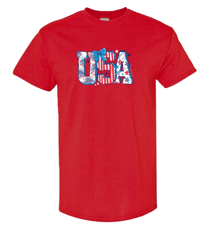 SC1537RD SC Soft Pattern Letter USA in Red