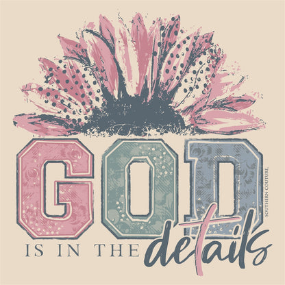 SC1541NA Southern Couture Soft Style God is in the Details tee in Natural