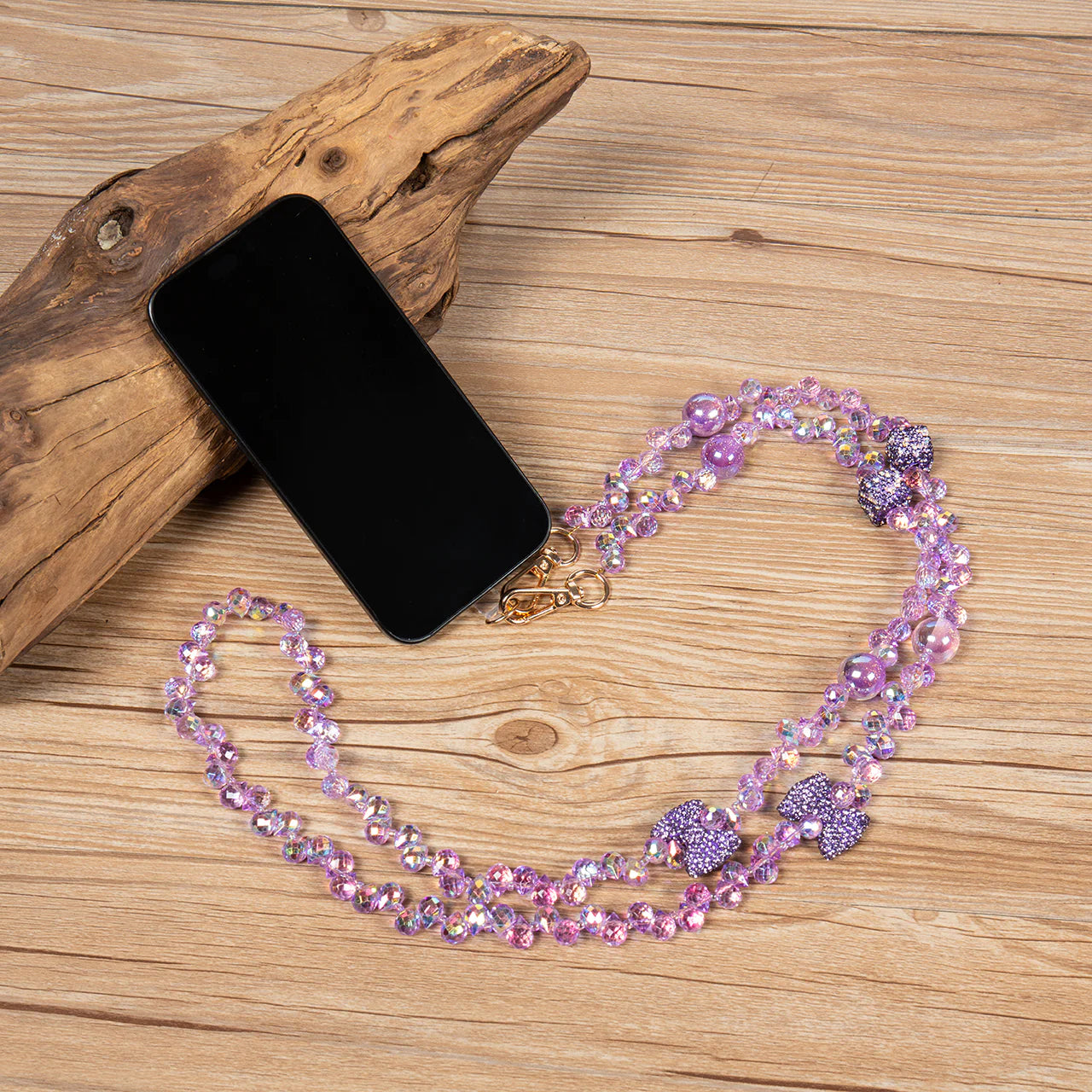 N5650 Purple Bead Phone Strap