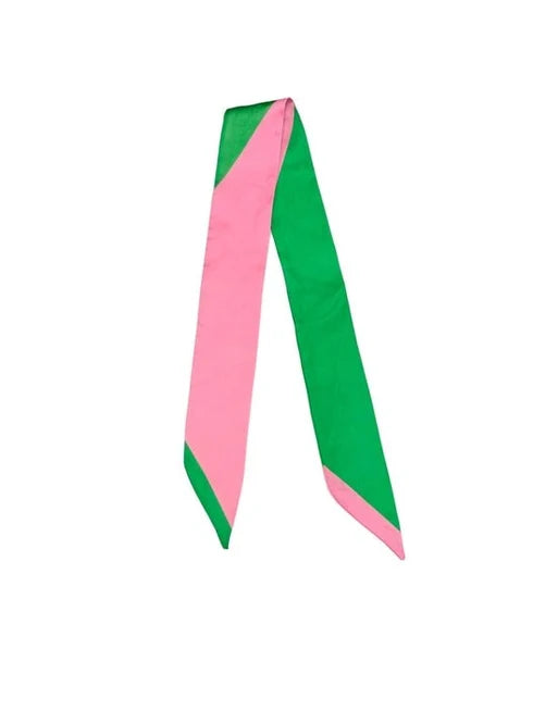 Twilly Scarf Pink and Green 0