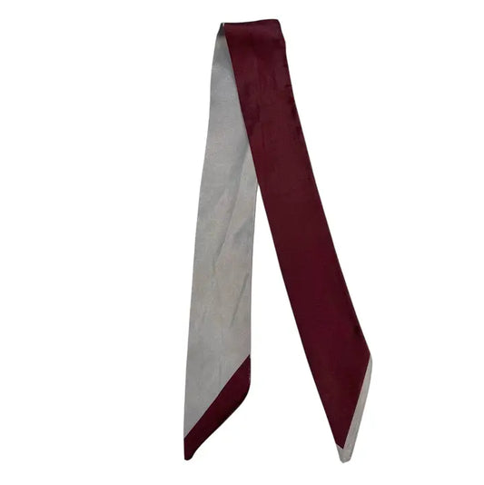 Twilly Scarf Maroon and White 0