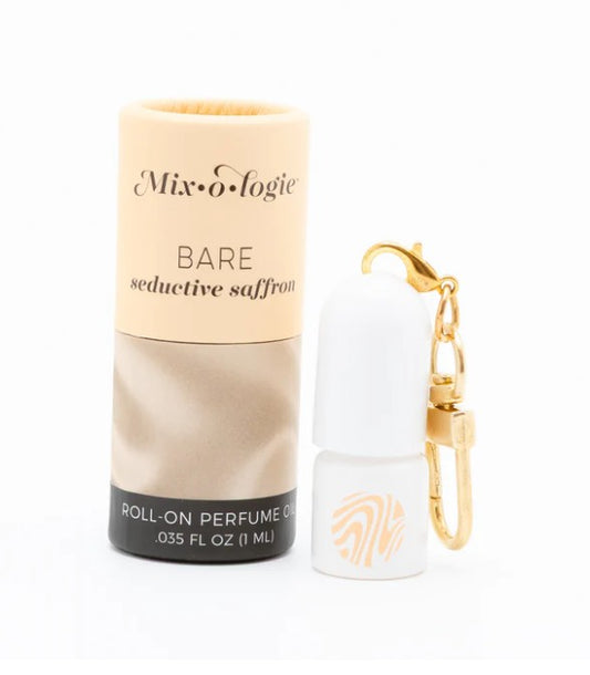 MRB-BARE Mix-o-logie Mini Keychain Rollerball Perfume - Bare (Seductive Saffron)