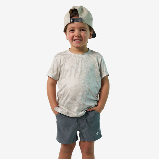 Burlebo Youth Go To Tee in Digi Camo Ivory