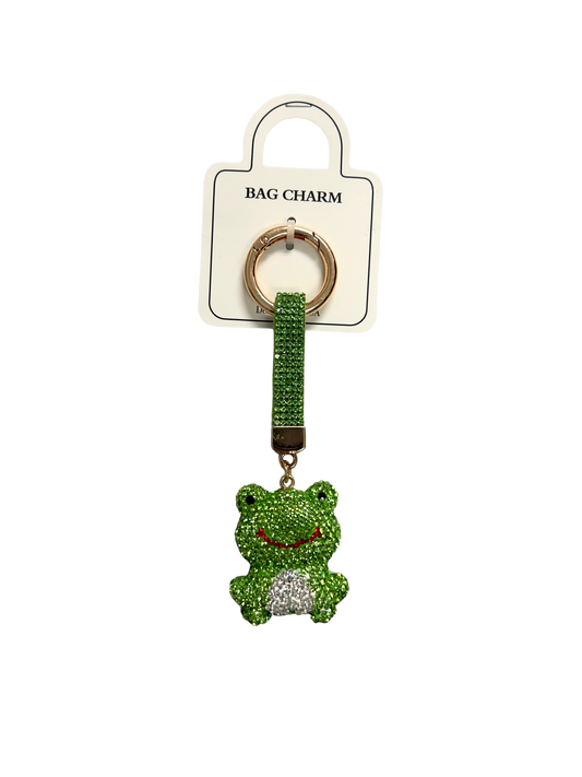 8135FR Frog Rhinestone Bag Charm