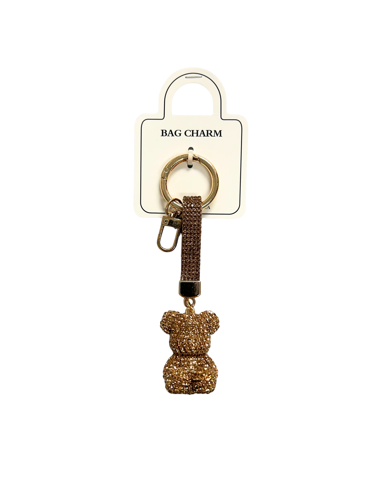 8126BE Bear Rhinestone Bag Charm