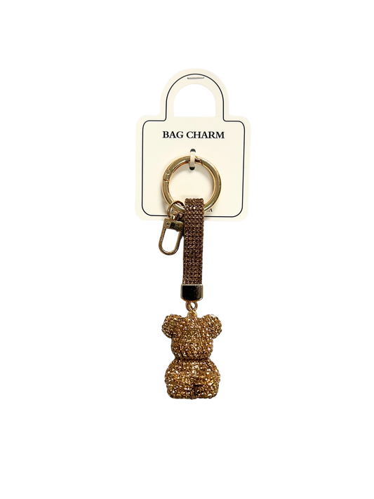 8126BE Bear Rhinestone Bag Charm