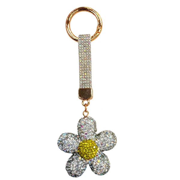 8130DA Flower Stone Bag Charm