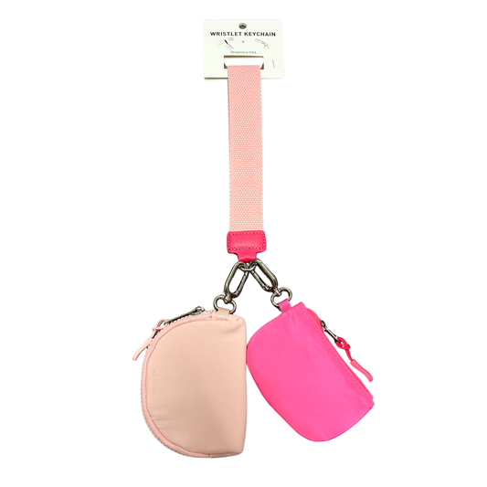 WK1317FUPK Pink Dual Color Wristlet