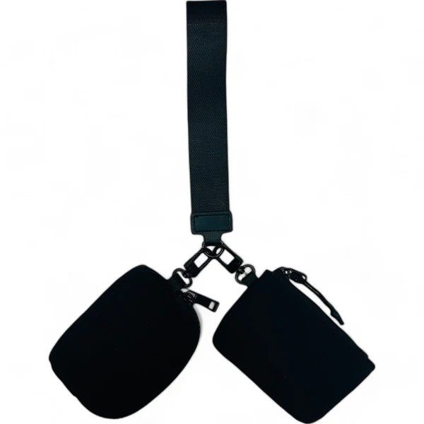 WK1317BK Black Dual Color Wristlet