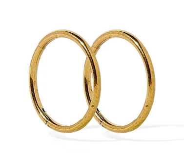LINNY4071 Linny Co Gold Tone Huggie Infinity Hoop Screwback