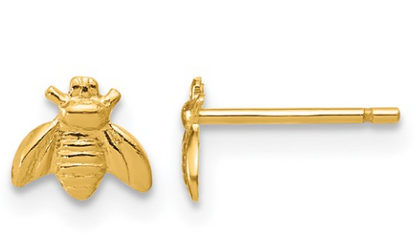 GFE131 1/20 14K Gold Filled 5.5MM X 6.3MM Bee Earrings