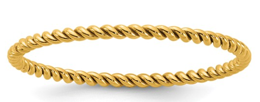 GFR106 1/20 14K Gold Filled Twisted 1.2MM Stacking Ring