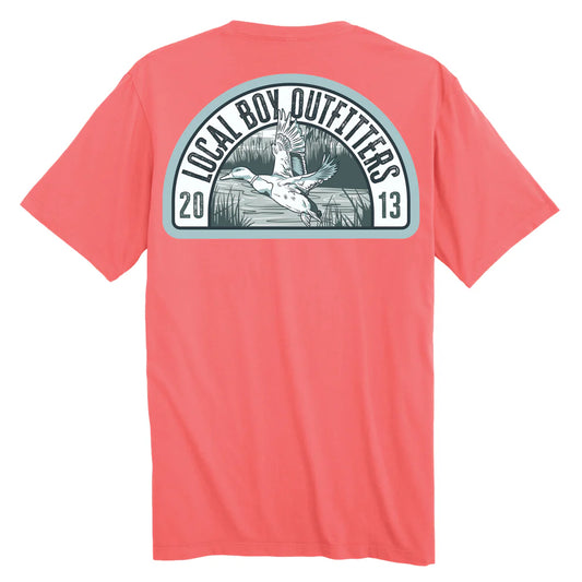 L1000730 Local Boy Mallard Arch Short Sleeve T-shirt Coral