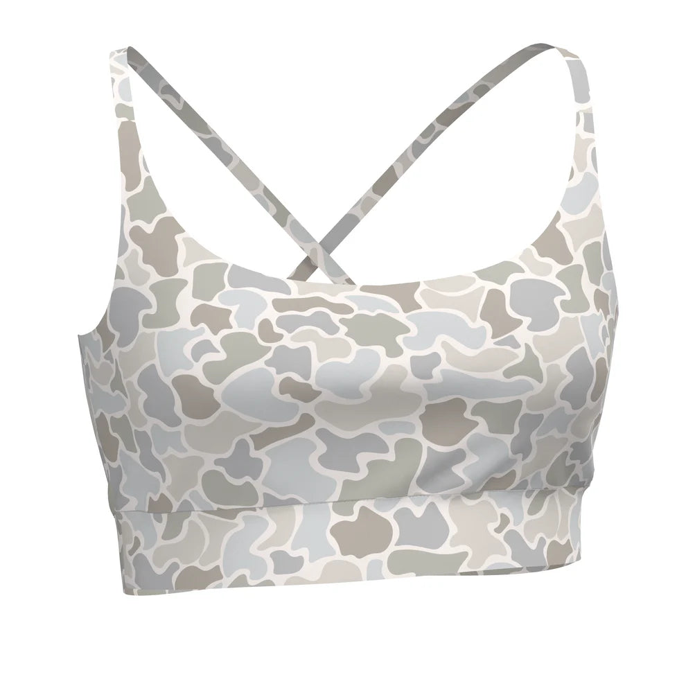 L5140002 Local Girl Sports Bra in Forest Camo Saltwater