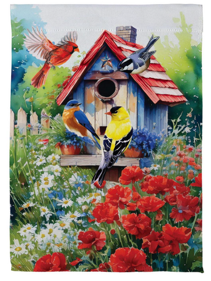 SXK5BZSGF425 Evergreen Americana Songbird Garden Flag