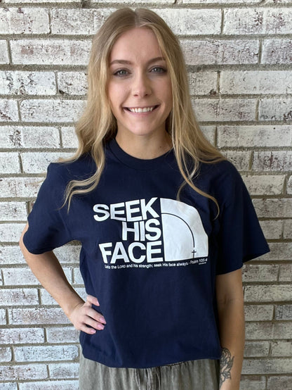 APT5264 Kerusso Seek His Face Short Sleeve T-shirt Navy