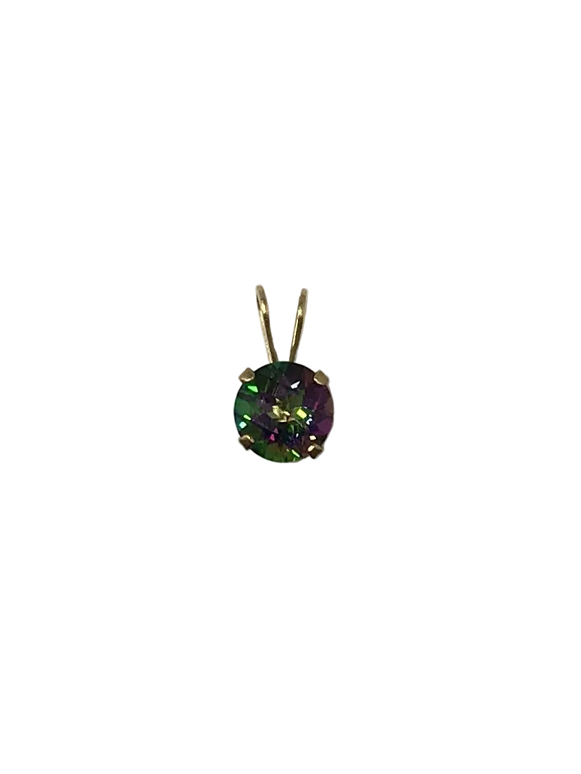 U 35930 10K Yellow Gold Multicolored Stone Pendant
