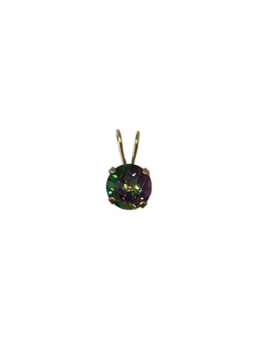 U 35930 10K Yellow Gold Multicolored Stone Pendant