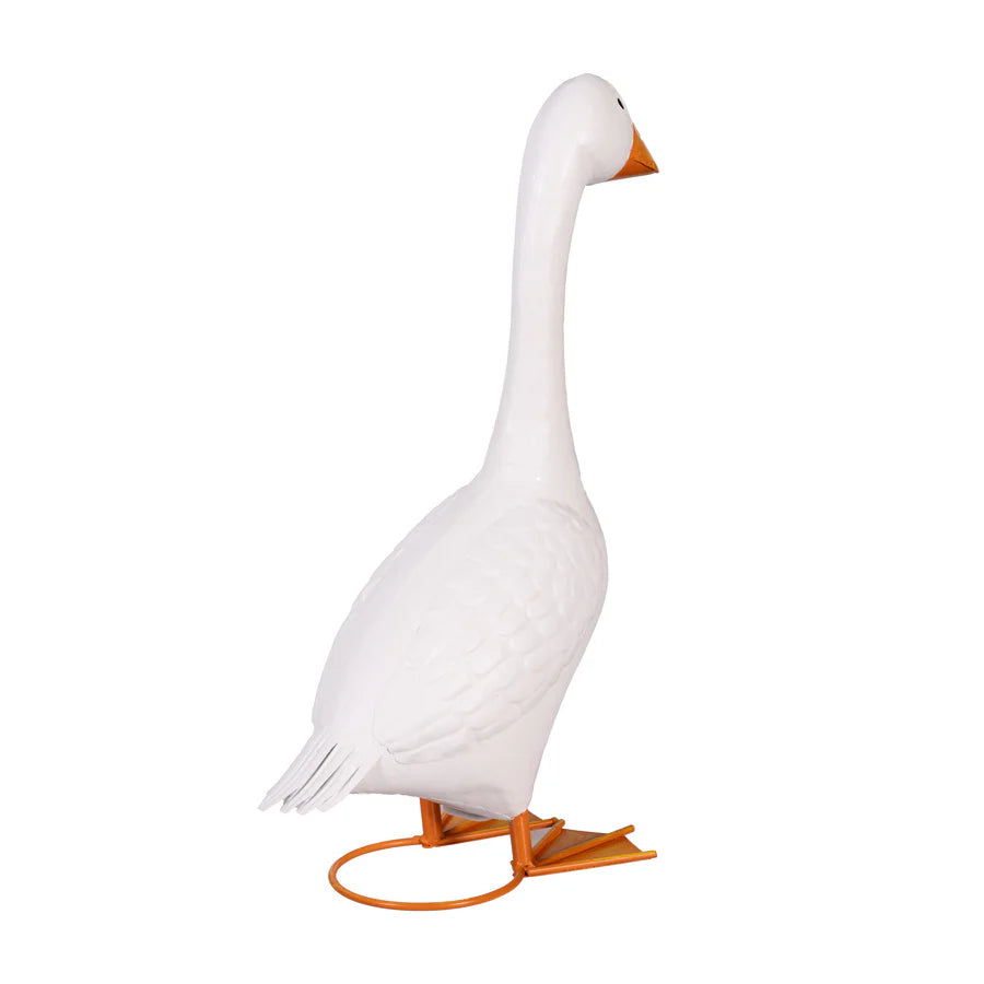 GU3S4LG26 Evergreen Giddy The Goose, Metal Porch Statue, 21"H