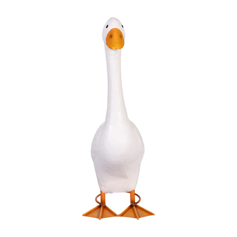 GU3S4LG26 Evergreen Giddy The Goose, Metal Porch Statue, 21"H