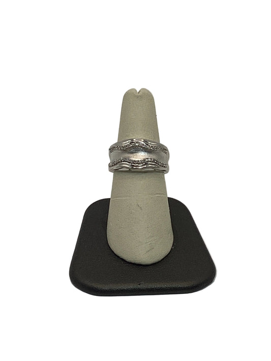 R3625-DR Sterling Silver .23Pt Ladies Diamond Fashion Ring