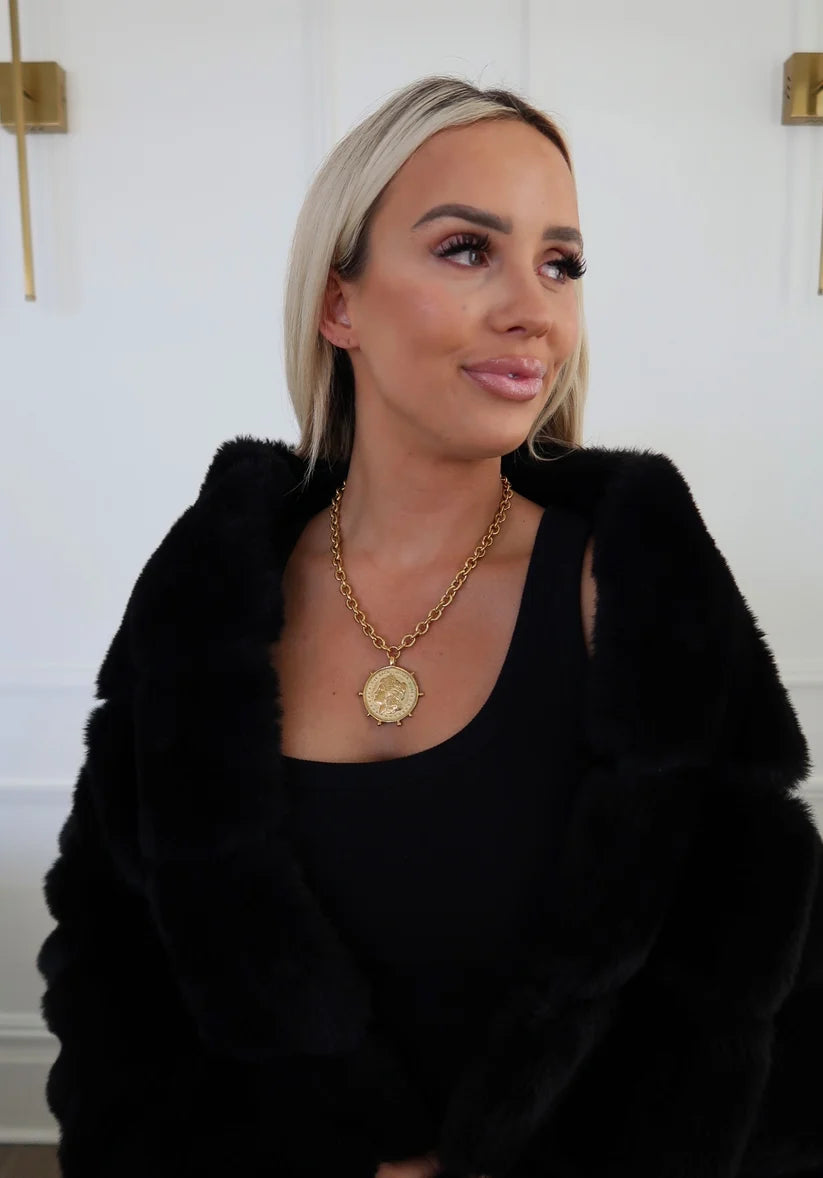 Chansuttpearls The Gold Coin Necklace 18k Gold Plated Stainless Steel Water Resistant 18-20" Long 0