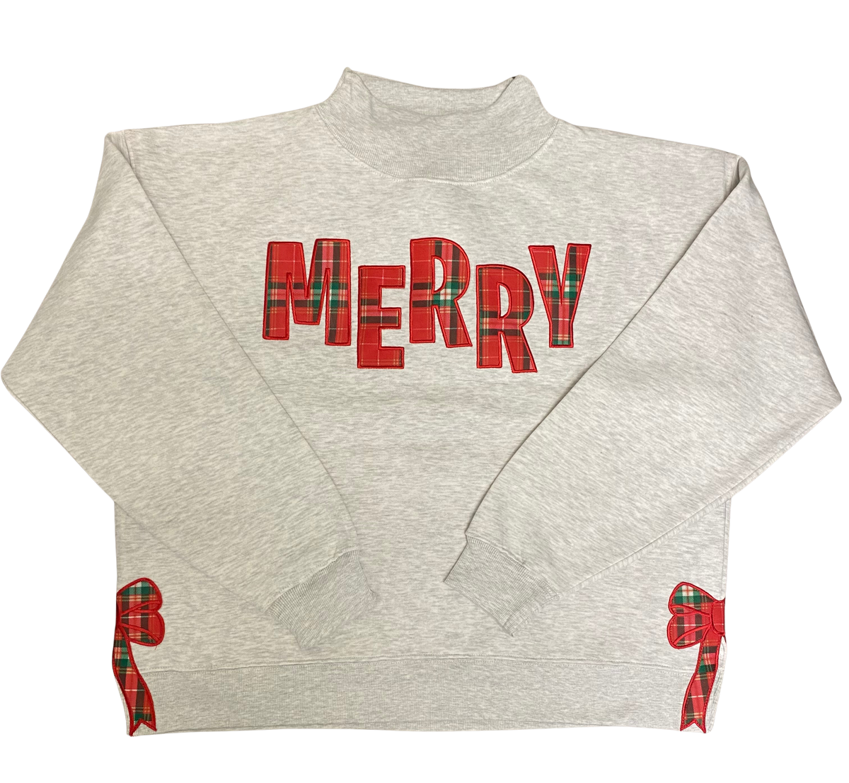 RDG65429MPF Royce "Merry Christmas Fun Lingo" Mock Crew Fleece Ash 0