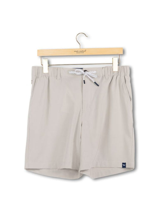 PP-0126-MN-SHRT-BEIGE Simply Southern Button Shorts