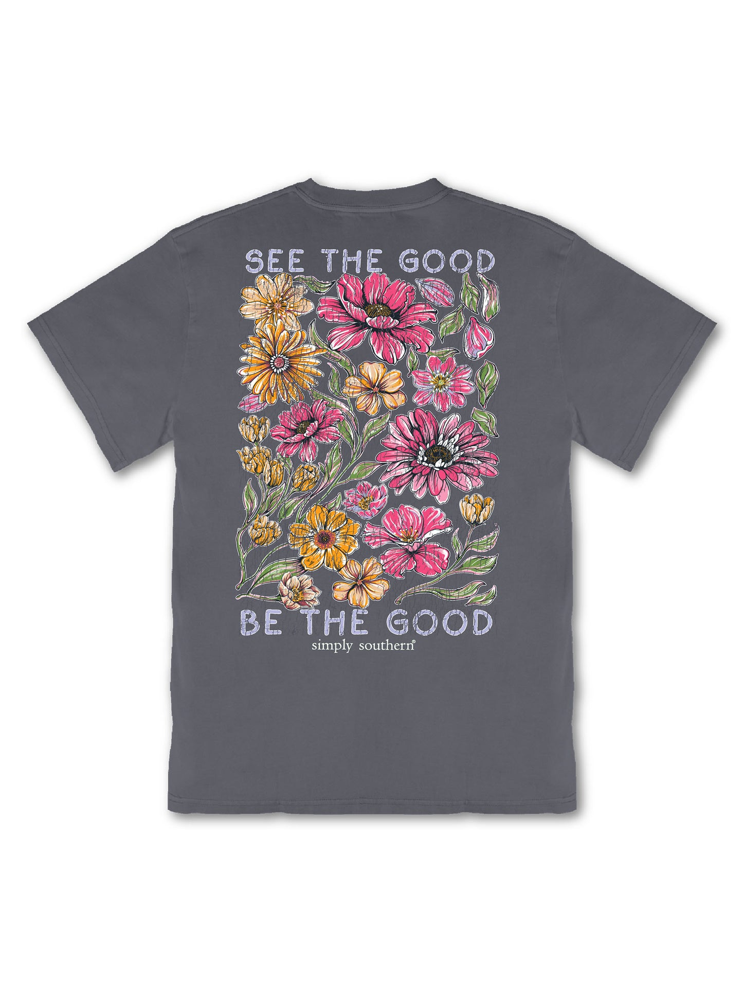 MINWASH-THEGOOD-GRPHT Simply Southern The Good Short Sleeve T-Shirt